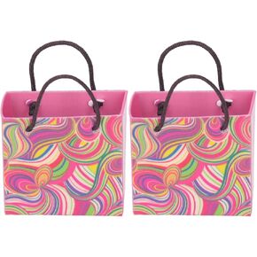 JTLB 2pcs Miniature 1:12 Dollhouse Paper Shopping Bags, Innovative Simulation Collectible Accessories for Dollhouse (L)