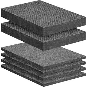 DECOHS 6 Pcs Pick Apart Foam Inserts- 2 Size Pick and Pluck Foam Sheets- Pluck Pre Cubed Foam Pads for Toolbox Game Box Cases Camera Storage Drawer