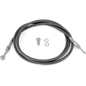 Lengthened 8" Stainless Steel Braided Clutch Cable For 16-18" Handlebar Compatible with Harley Road King 2007 2008, Ultra Classic Electra Glide 2006-2012, Street Glide 2010-2012, Chrome