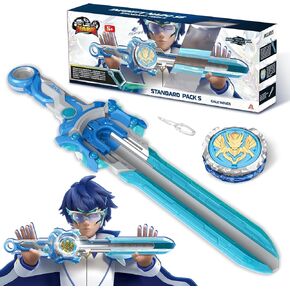 INFINITY NADO Bey Battling Blade Toys, Spinning Top and Sword Launcher Battle Set Toys for Kids, Bey Battle Blade Brust Sword Top Toys for 5 6 7 8 9 10 11 12 Year Old Boys, Gale Wings