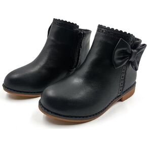 Girls Ankle Boots Fashion Boots for Girls with Zipper Short Suede Booties for Toddler/Little Kids