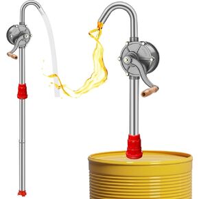 55 Gallon Drum Pump, Aluminum Hand Pump, Manual Oil Drum Pump for 5 to 55 Gallon Drums With 35" Extension Tube, Barrel Pump 55 Gallon for Transferring Oil