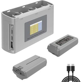 Mini 4K/Mini 2 Battery 2Pack with Charging Station, Intelligent Battery for DJI Mini SE with Display Two-Way Charging Hub, 2400mAh 7.7V 31Mins Flight Time Battery for DJI Mini 4K/Mini 2 SE Drone