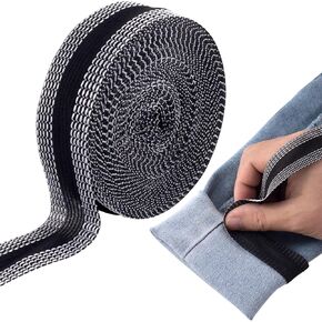 11 Yard Iron-on Instant Hem Tape, Adhesive Tape Iron on, Adhesive Fabric Hemming Tape for Pants, Jeans, Clothes (Black, 1 Roll)