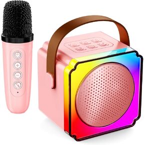 Karaoke Machine, Portable Bluetooth Speaker with Wireless Microphones for Kids Adult, Birthday Family Party Gifts Toys for Toddler Girls Boys 3 4 5 6 7 8 9 10 11 12+ Year Old