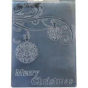 Merry Christmas Ball Decorations Background Plastic Embossing Folders for Card Making Scrapbooking and Other Paper Crafts 2101067