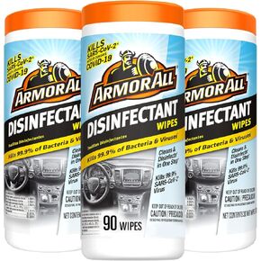 Armor All Car Disinfectant Wipes, Car Cleaning Wipes for Cars, Trucks, Motorcycles, 30 Wipes Each, 3 Pack