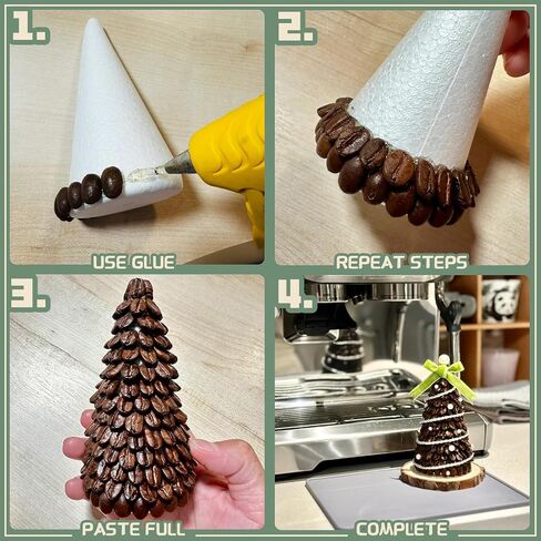 2 Pack Craft Foam Tree Cones, 15x5in Styrofoam Cones for Craft, White Large Polystyrene Foam Cones for Craft Use for DIY Art Projects, Christmas Tree Holiday Decor and Holiday Gnomes (15 * 5in-2pc) in Kuwait