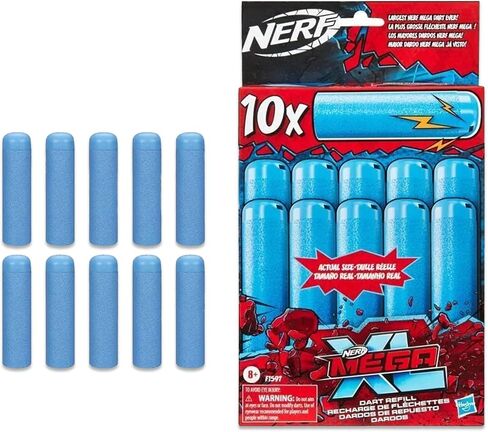 Nerf Darts Mega XL Dart Refills 2 Pack Set - Bundle with 20 Nerf Mega XL Whistler Darts Plus Bonus Stickers | Nerf Darts for Kids Ages 8-12 in Saudi Arabia