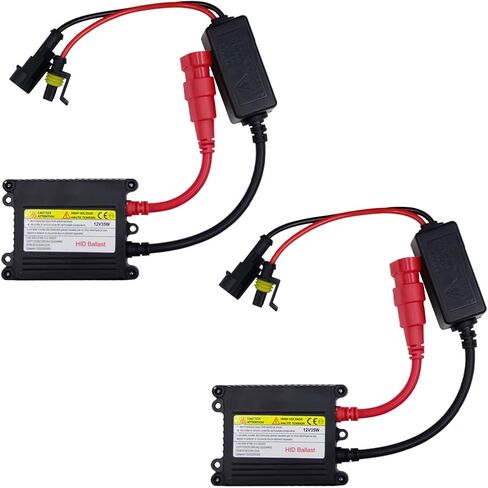 2PCS Car Xenon HID Ballast, 35W DC 12V Super Slim Vehicle Xenon Lamp Ballast Kit, Auto Xenon Headlight Ballast Universal Replacement for H1 H3 H4 H7 H11 H13 9005 9006 9007 5202 880 in Saudi Arabia