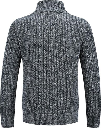 Lamgool Men's Full Zip Sweater Knit Long Sleeve Stand Collar Cardigan Sweaters in Saudi Arabia