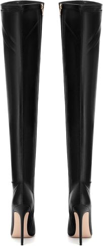 SHOWFOREST Over the Knee Boots for Women Pointed Toe Stiletto High Heel Side Zipper 4.7 Inch Fall Boots Elegant Dating Party Evening Thigh High Boots in Saudi Arabia