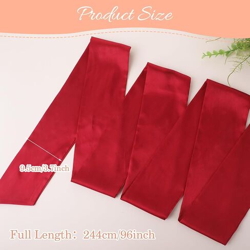 Wedding Satin Sash Belt Women Dress Sash Bridal Belt Waist Belts for Party Special Occasion 3.74'' Wide in Saudi Arabia