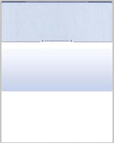 Compuchecks Check on Top Blank Check Paper - 500 Pack, Quick-Books & Laser Printer Compatible - Security Business Checks with Voucher - 8.5" x 11" Blue Diamond in Kuwait