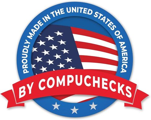 Compuchecks Check on Top Blank Check Paper - 500 Pack, Quick-Books & Laser Printer Compatible - Security Business Checks with Voucher - 8.5" x 11" Blue Diamond in Kuwait