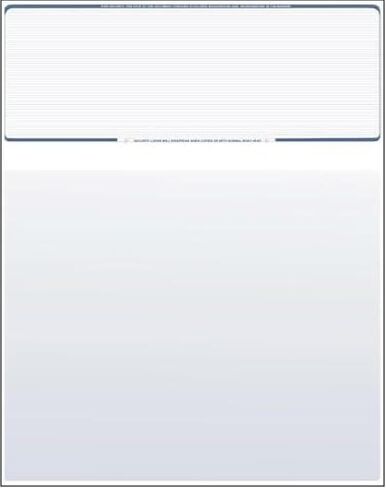 Compuchecks Check on Top Blank Check Paper - 500 Pack, Quick-Books & Laser Printer Compatible - Security Business Checks with Voucher - 8.5" x 11" Blue Diamond in Kuwait