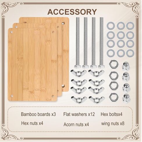 مكبس الكتب الخشبي والخيزران - لوازم تجليد الكتب المحمولة، مجموعة تجليد الكتب للمبتدئين (11.8 × 7.9 بوصة) in Kuwait