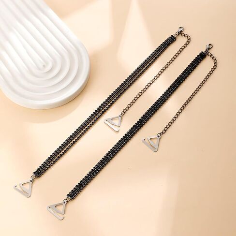 Dcfywl731 Rhinestone Bra Straps Non-Slip Dress Bra Shoulder Crystal Dress Accessories Jewelry Summer Body Chain for Women in Saudi Arabia