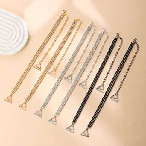 Dcfywl731 Rhinestone Bra Straps Non-Slip Dress Bra Shoulder Crystal Dress Accessories Jewelry Summer Body Chain for Women in Saudi Arabia