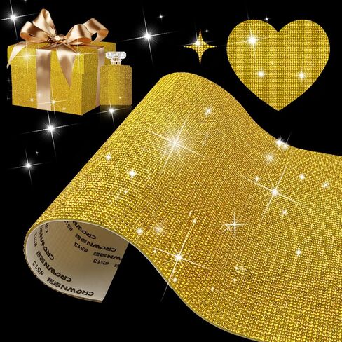 Bling Rhinestone Set - White Self-Adhesive Rhinestone Stickers, DIY Car Decoration, 9.4 x 7.9 Inch in Saudi Arabia