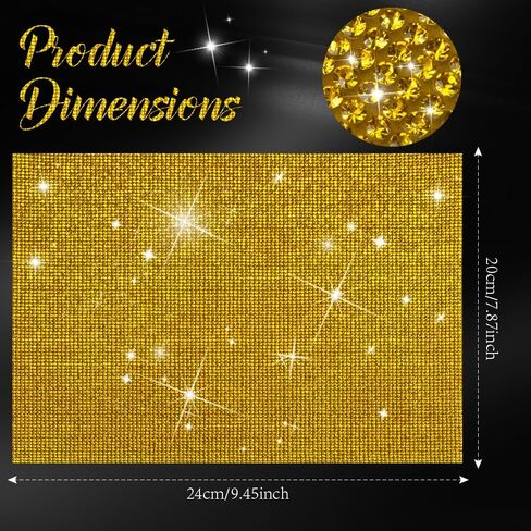 Bling Rhinestone Set - White Self-Adhesive Rhinestone Stickers, DIY Car Decoration, 9.4 x 7.9 Inch in Saudi Arabia