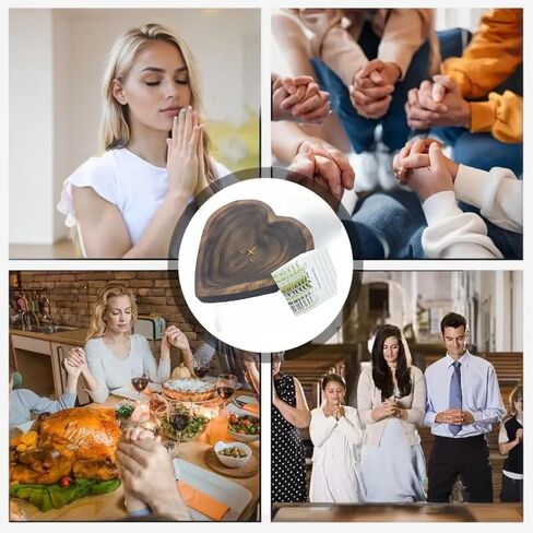 Heart Prayer Bowl, Prayer Bowls with Cards Christian, Prayer Dough Bowl, Prayer Bowls for Women, Prayer Bowl Dough Bowl Cross for Religious Home Decor and Devotional Gifts (Brown) in Saudi Arabia