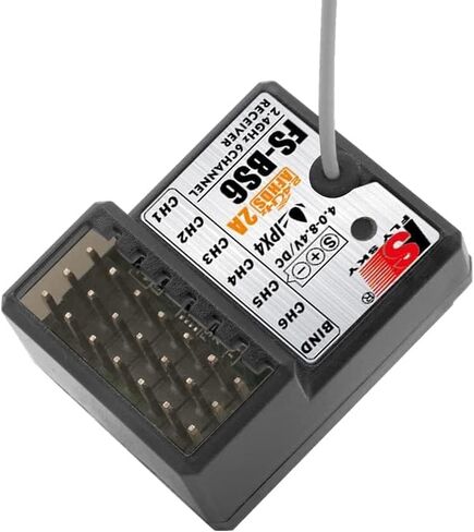 Flysky FS BS6 IPX4 Waterproof Gyro Receiver 2.4G 6CH for FS-GT5 FS-i6 FS-i6X Transmitter RC Car Boat (1pcs FS-BS6 Waterprrof Receiver) in Saudi Arabia