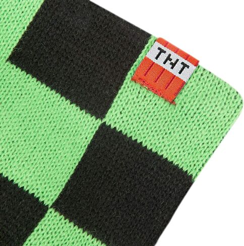 وشاح JINX Minecraft Creeper ذو مربعات، أخضر/أسود، 40 بوصة × 6 بوصة in Kuwait