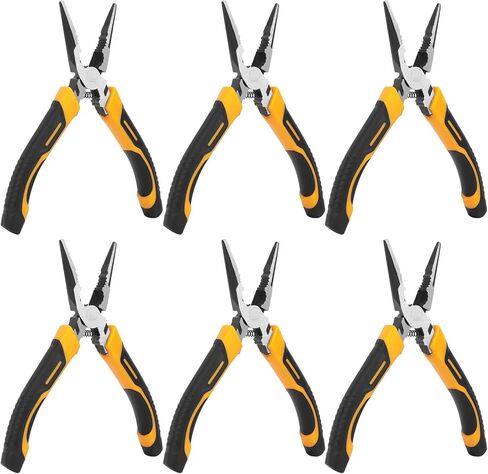 8 Packs 6 Inch Long Needle Nose Pliers with Wire Cutter, Small Needle Nose Pliers Bulk for Electricians, Grips Small Parts, Bend Wire, Electronics Repair, Jewelry Making Tools, etc, by GENHAKON in Kuwait