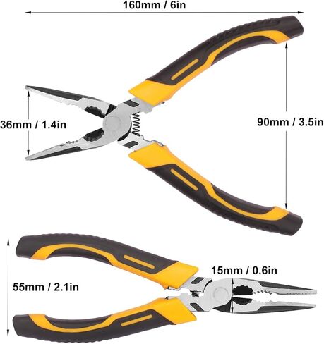 8 Packs 6 Inch Long Needle Nose Pliers with Wire Cutter, Small Needle Nose Pliers Bulk for Electricians, Grips Small Parts, Bend Wire, Electronics Repair, Jewelry Making Tools, etc, by GENHAKON in Kuwait