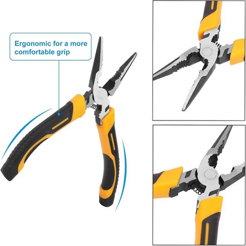 8 Packs 6 Inch Long Needle Nose Pliers with Wire Cutter, Small Needle Nose Pliers Bulk for Electricians, Grips Small Parts, Bend Wire, Electronics Repair, Jewelry Making Tools, etc, by GENHAKON in Kuwait