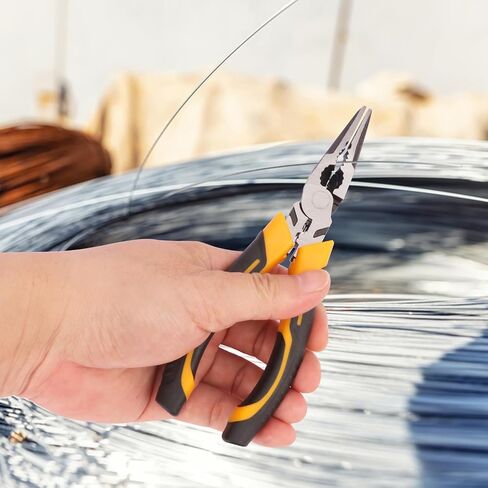 8 Packs 6 Inch Long Needle Nose Pliers with Wire Cutter, Small Needle Nose Pliers Bulk for Electricians, Grips Small Parts, Bend Wire, Electronics Repair, Jewelry Making Tools, etc, by GENHAKON in Kuwait