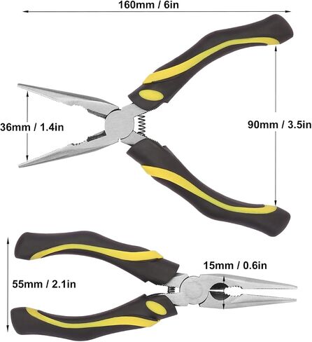 8 Packs 6 Inch Long Needle Nose Pliers with Wire Cutter, Small Needle Nose Pliers Bulk for Electricians, Grips Small Parts, Bend Wire, Electronics Repair, Jewelry Making Tools, etc, by GENHAKON in Kuwait