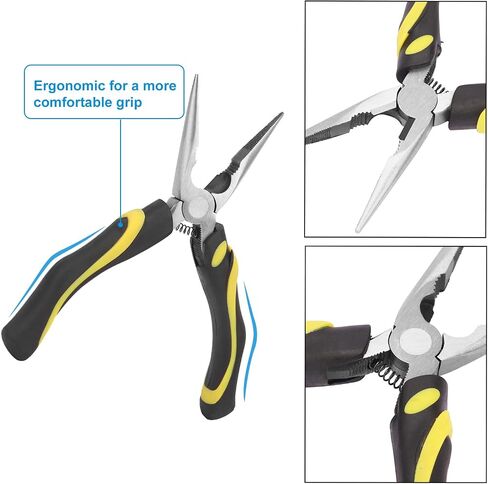 8 Packs 6 Inch Long Needle Nose Pliers with Wire Cutter, Small Needle Nose Pliers Bulk for Electricians, Grips Small Parts, Bend Wire, Electronics Repair, Jewelry Making Tools, etc, by GENHAKON in Kuwait