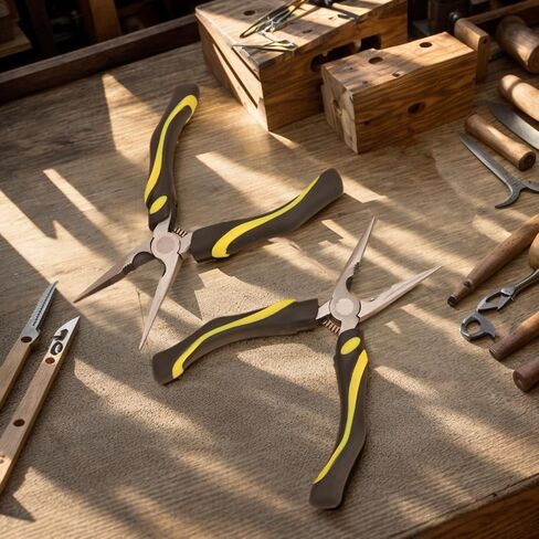8 Packs 6 Inch Long Needle Nose Pliers with Wire Cutter, Small Needle Nose Pliers Bulk for Electricians, Grips Small Parts, Bend Wire, Electronics Repair, Jewelry Making Tools, etc, by GENHAKON in Kuwait