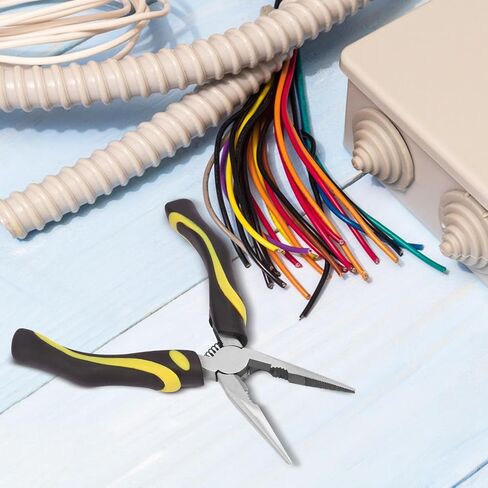 8 Packs 6 Inch Long Needle Nose Pliers with Wire Cutter, Small Needle Nose Pliers Bulk for Electricians, Grips Small Parts, Bend Wire, Electronics Repair, Jewelry Making Tools, etc, by GENHAKON in Kuwait
