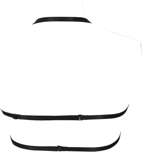 Body Harness for Women Pentagram Lingerie cage Bra Punk Goth Belt Chest Strap Stretchy Fabric Festival Rave in Saudi Arabia