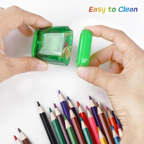 Aodaer 120 Pieces Mini Manual Dual Hole Pencil Sharpeners with Lids Small Handheld Pencil Sharpener Bulk for Back to School Supplies Crayon Students Office and Home in Saudi Arabia