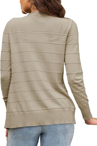 Othyroce Women's Cardigan V Neck Button Down Long Sleeve Knit Open Front Sweater Cropped Cardigans in Saudi Arabia