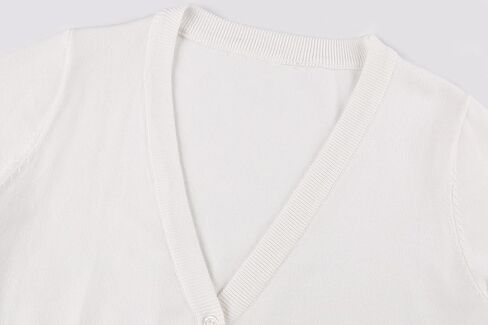 Women 3/4 Sleeve Cropped Cardigan Shrugs Lightweight Button Open Front Knit Bolero Sweater in Kuwait