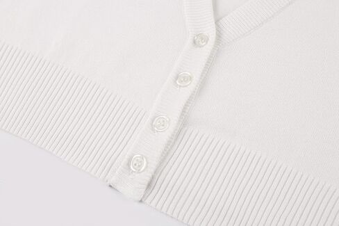 Women 3/4 Sleeve Cropped Cardigan Shrugs Lightweight Button Open Front Knit Bolero Sweater in Kuwait