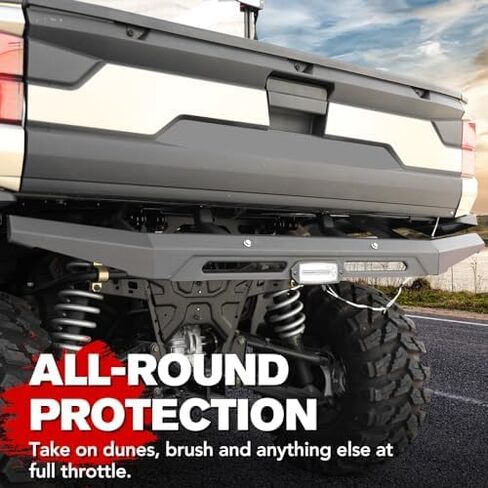 A & UTV PRO Front & Rear Bumper Guard With LED Light for Polaris Ranger 1000 / XP 1000 / Crew XP 1000 2018-2023 2024, Heavy Duty Steel Brush Guard Protector Accessories, Replace OEM # 2882531, 2882529 in Saudi Arabia