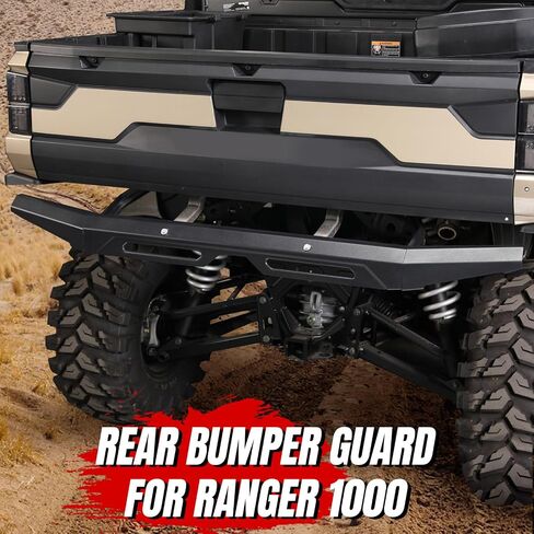 A & UTV PRO Front & Rear Bumper Guard With LED Light for Polaris Ranger 1000 / XP 1000 / Crew XP 1000 2018-2023 2024, Heavy Duty Steel Brush Guard Protector Accessories, Replace OEM # 2882531, 2882529 in Saudi Arabia
