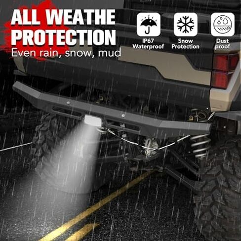 A & UTV PRO Front & Rear Bumper Guard With LED Light for Polaris Ranger 1000 / XP 1000 / Crew XP 1000 2018-2023 2024, Heavy Duty Steel Brush Guard Protector Accessories, Replace OEM # 2882531, 2882529 in Saudi Arabia