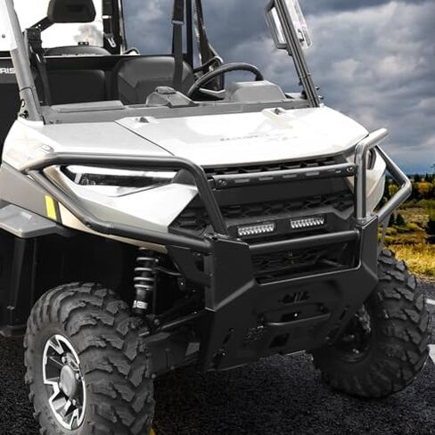 A & UTV PRO Front & Rear Bumper Guard With LED Light for Polaris Ranger 1000 / XP 1000 / Crew XP 1000 2018-2023 2024, Heavy Duty Steel Brush Guard Protector Accessories, Replace OEM # 2882531, 2882529 in Saudi Arabia