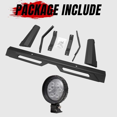 A & UTV PRO Front & Rear Bumper Guard With LED Light for Polaris Ranger 1000 / XP 1000 / Crew XP 1000 2018-2023 2024, Heavy Duty Steel Brush Guard Protector Accessories, Replace OEM # 2882531, 2882529 in Saudi Arabia