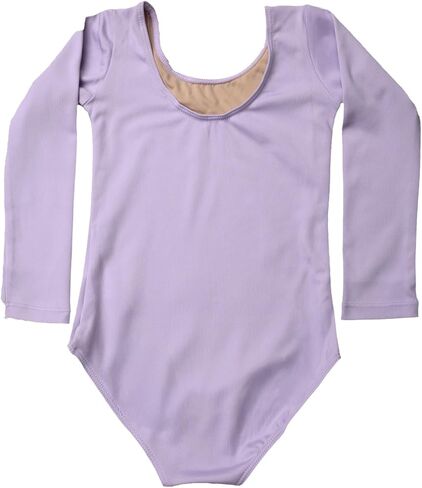 Gymnastics Leotards for Girls - Long Sleeve & Scoop Neck Leotard for Girls Dance in Saudi Arabia