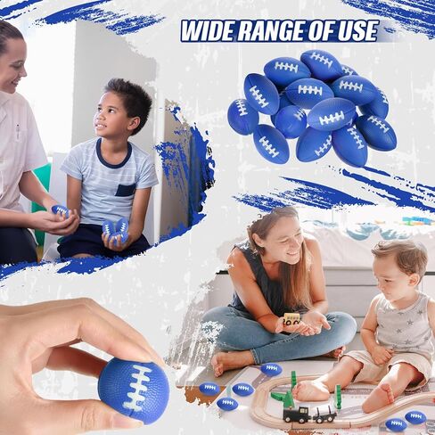 16 Pcs Mini Foam Footballs Stress Ball 2.17 Inch Small Foam Sports Ball Bulk for Football Goodie Bag Stuffers School Carnival Reward Football Party Decorations(Blue) in Saudi Arabia