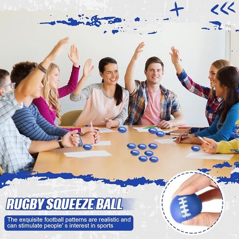 16 Pcs Mini Foam Footballs Stress Ball 2.17 Inch Small Foam Sports Ball Bulk for Football Goodie Bag Stuffers School Carnival Reward Football Party Decorations(Blue) in Saudi Arabia