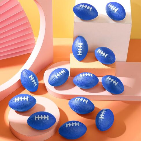 16 Pcs Mini Foam Footballs Stress Ball 2.17 Inch Small Foam Sports Ball Bulk for Football Goodie Bag Stuffers School Carnival Reward Football Party Decorations(Blue) in Saudi Arabia